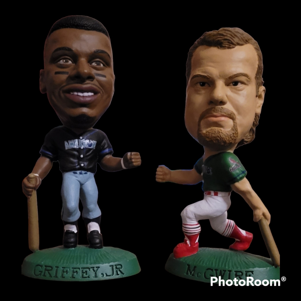 1998 Ken Griffey, Jr and Mark McGwire collectable figures